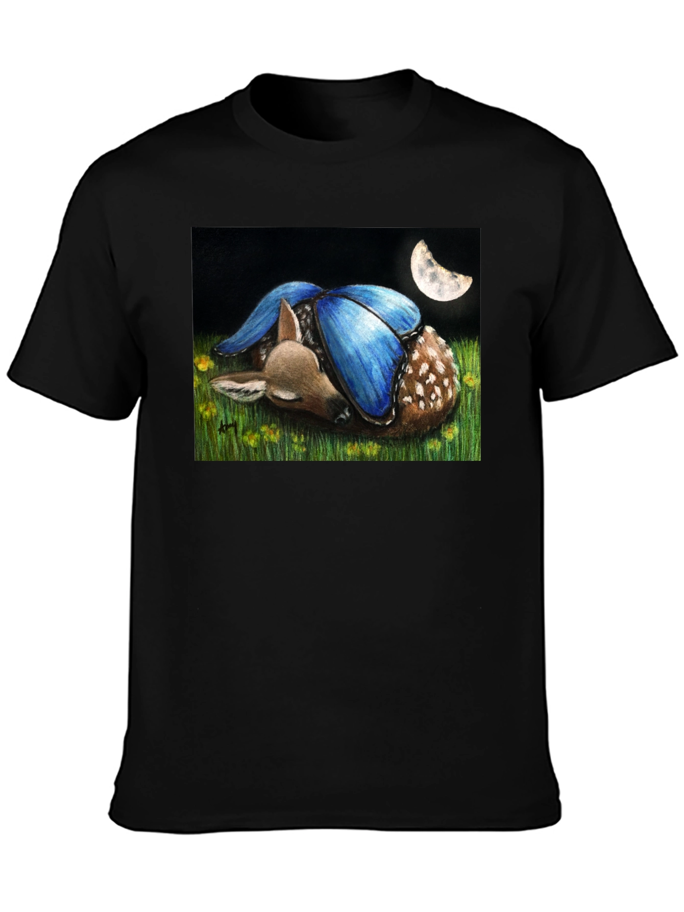 Fawn With Butterfly Wings Graphic Tee