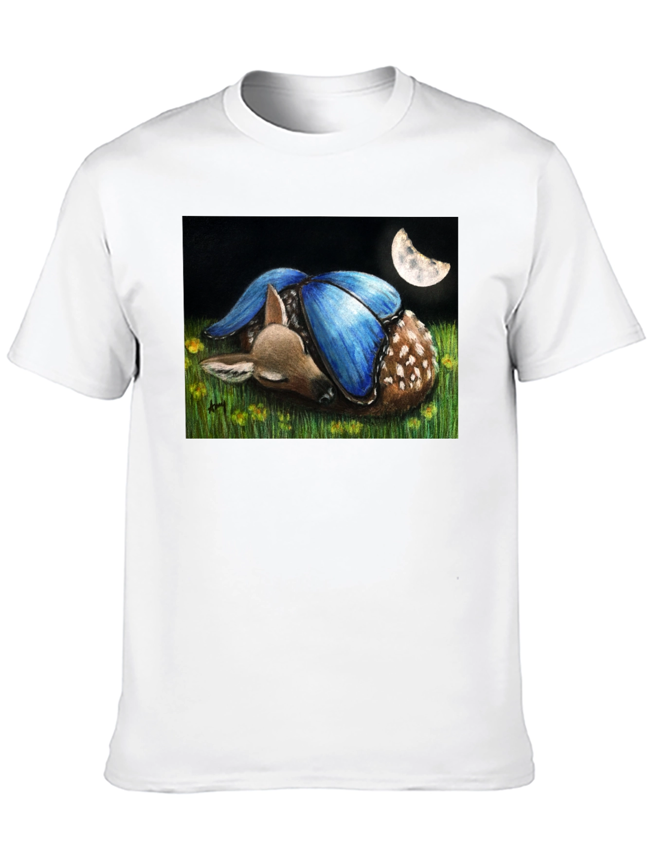Fawn With Butterfly Wings Graphic Tee