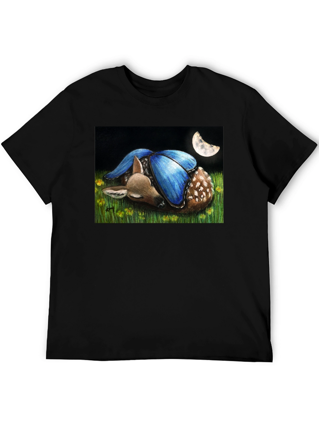 Fawn With Butterfly Wings Graphic Tee