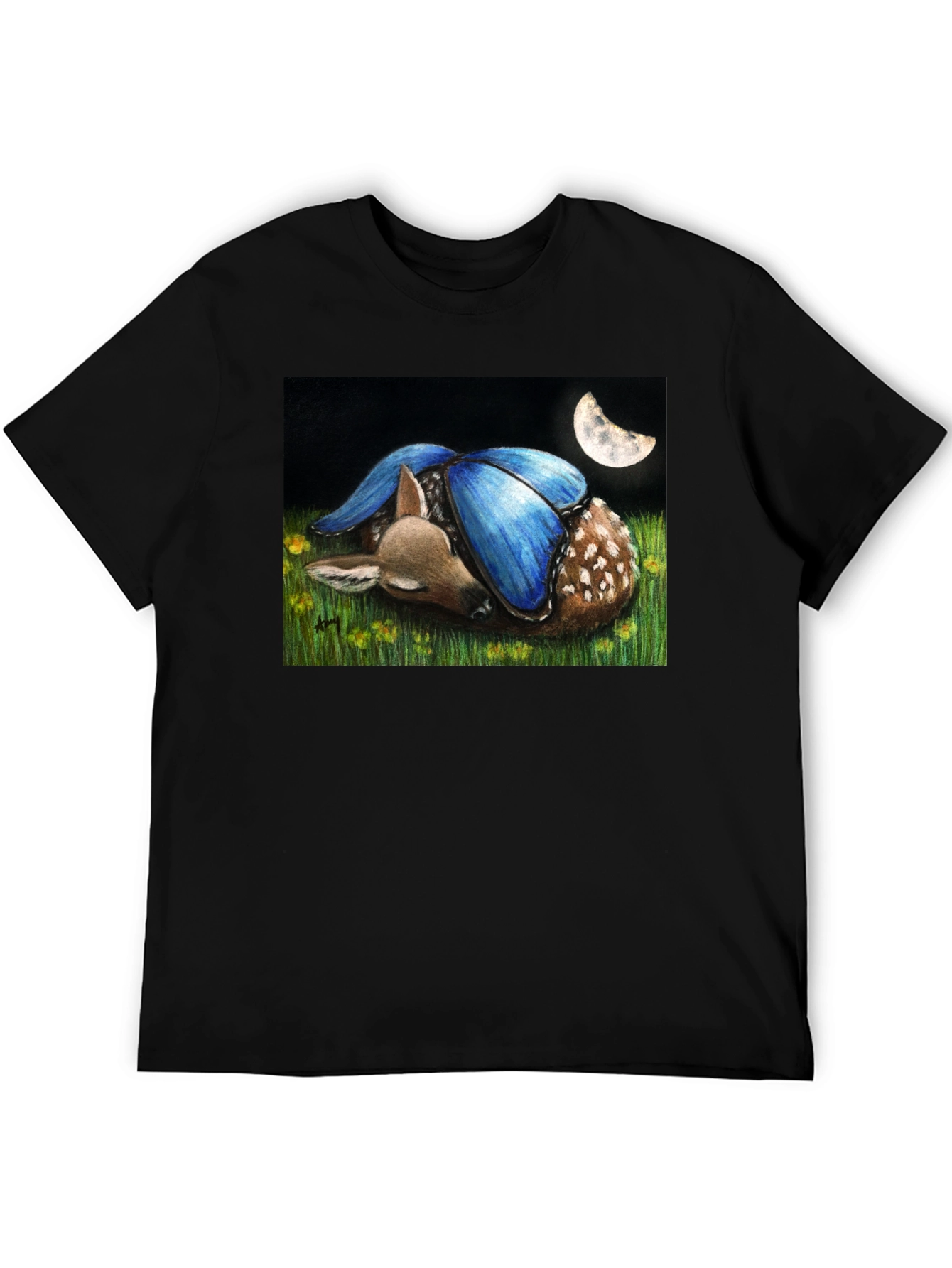Fawn With Butterfly Wings Graphic Tee
