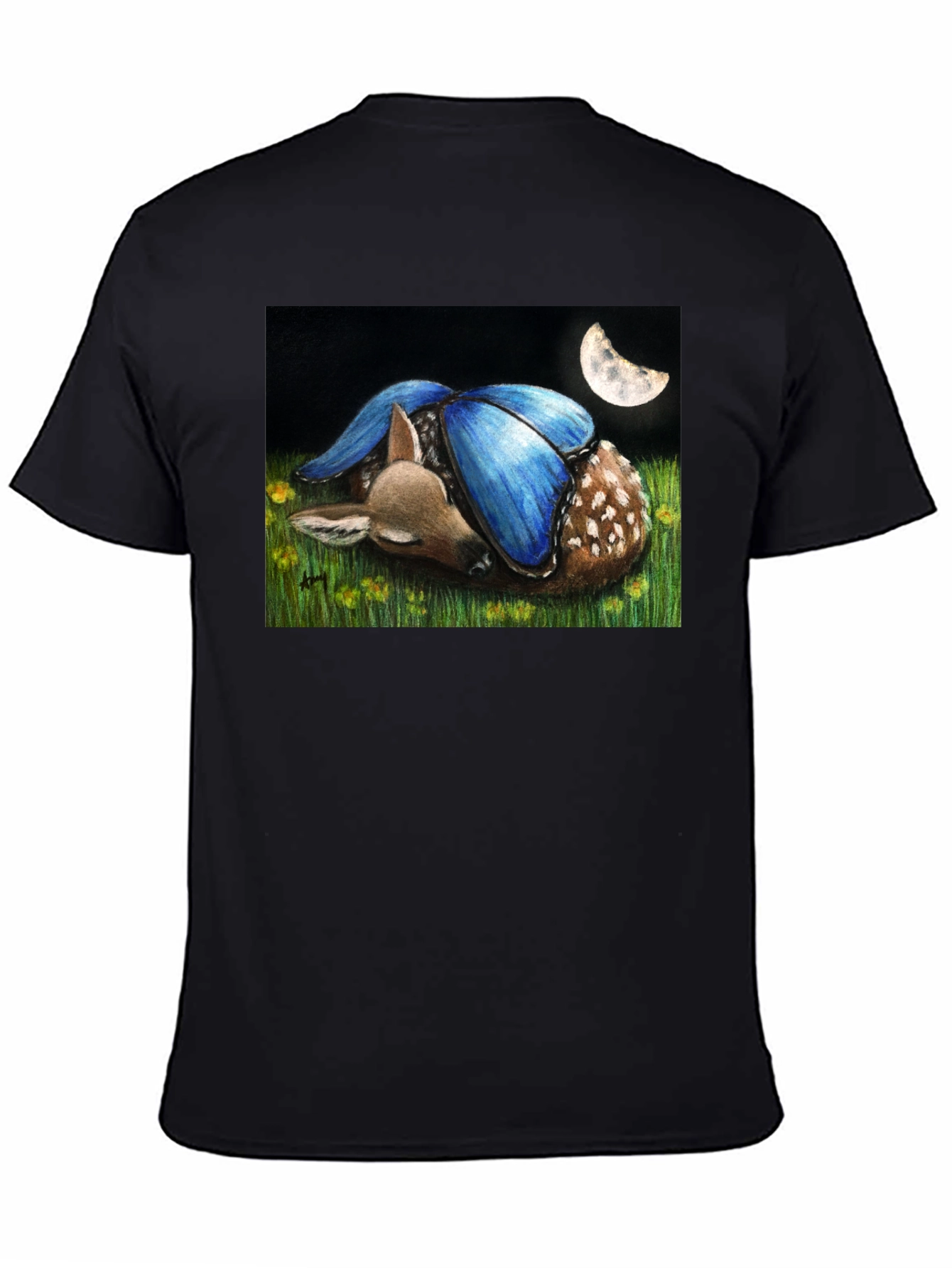 Fawn With Butterfly Wings Graphic Tee