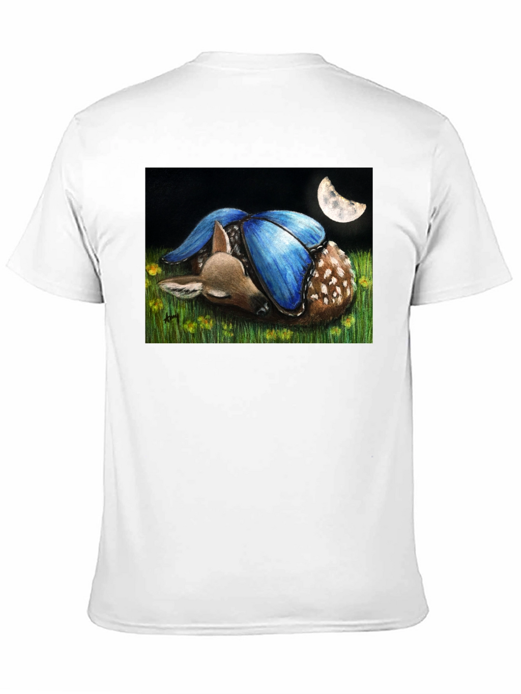 Fawn With Butterfly Wings Graphic Tee