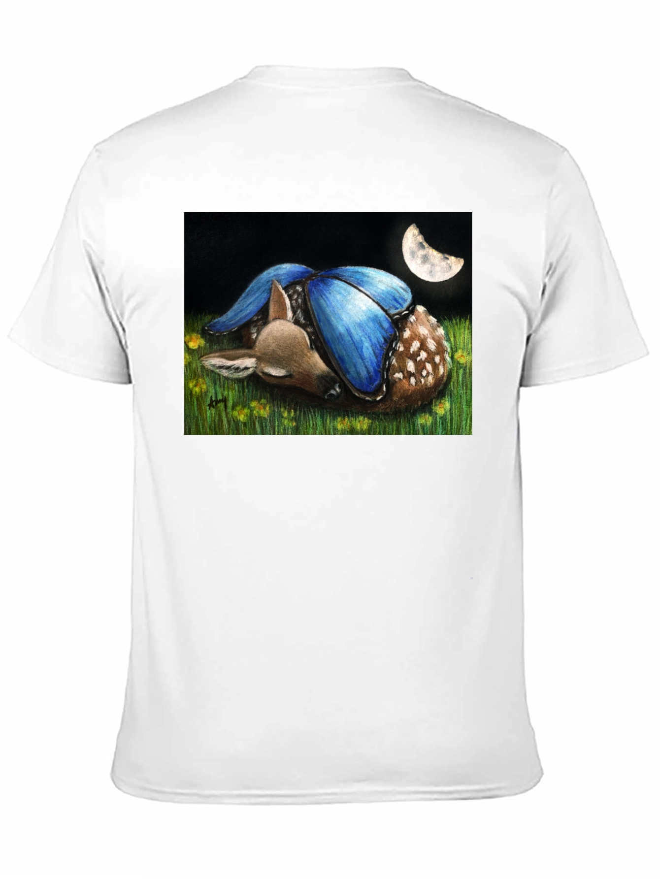 Fawn With Butterfly Wings Graphic Tee