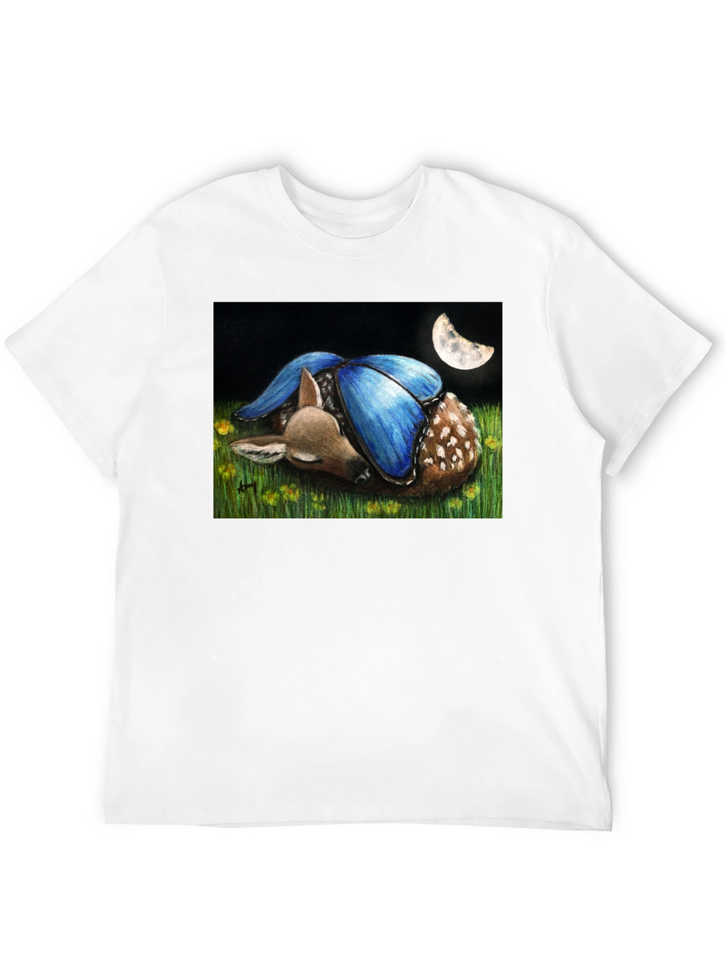 Fawn With Butterfly Wings Graphic Tee