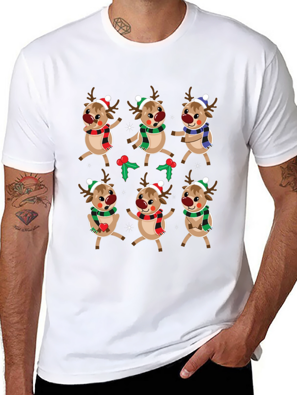 Festive Reindeer Christmas T-Shirt