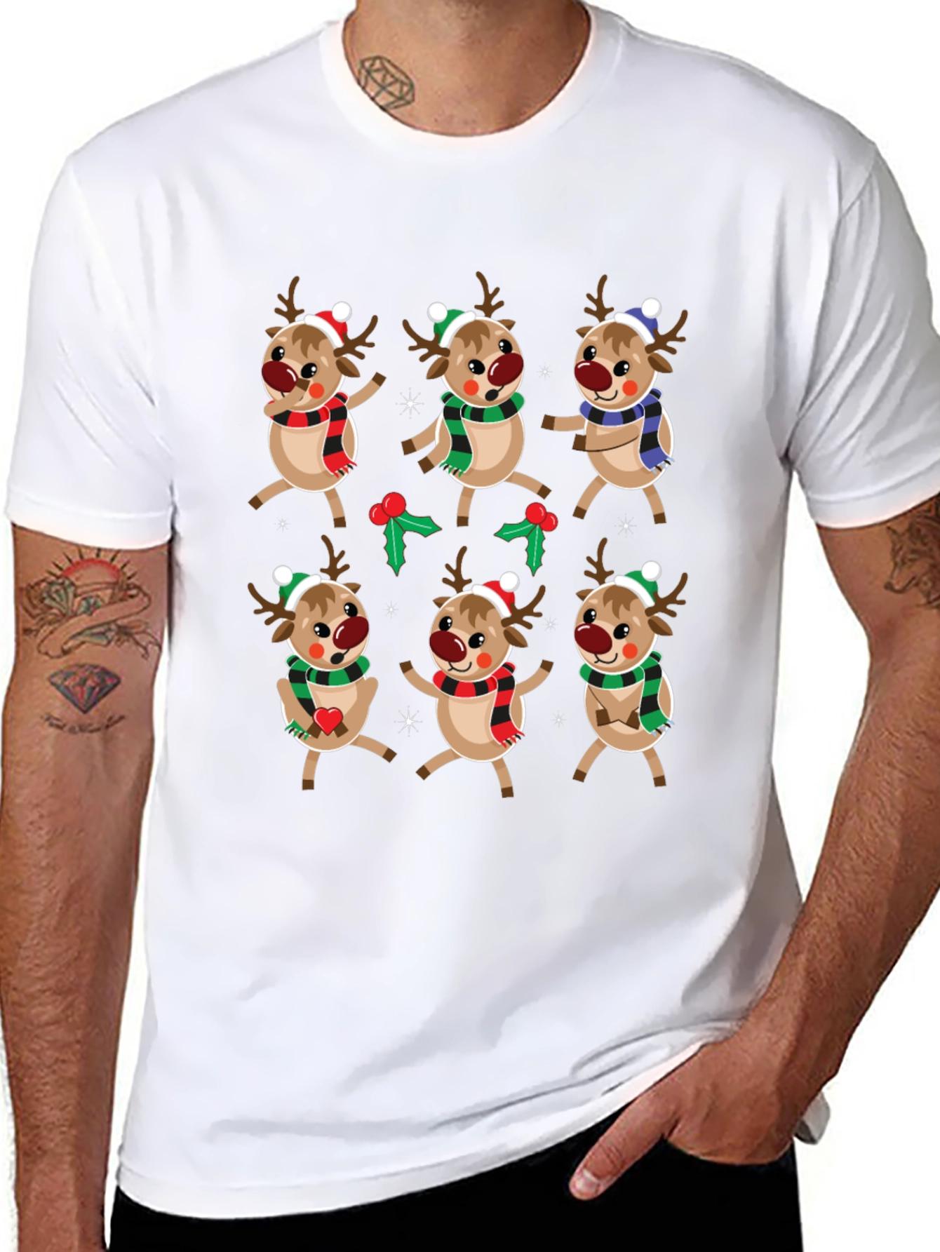 Festive Reindeer Christmas T-Shirt