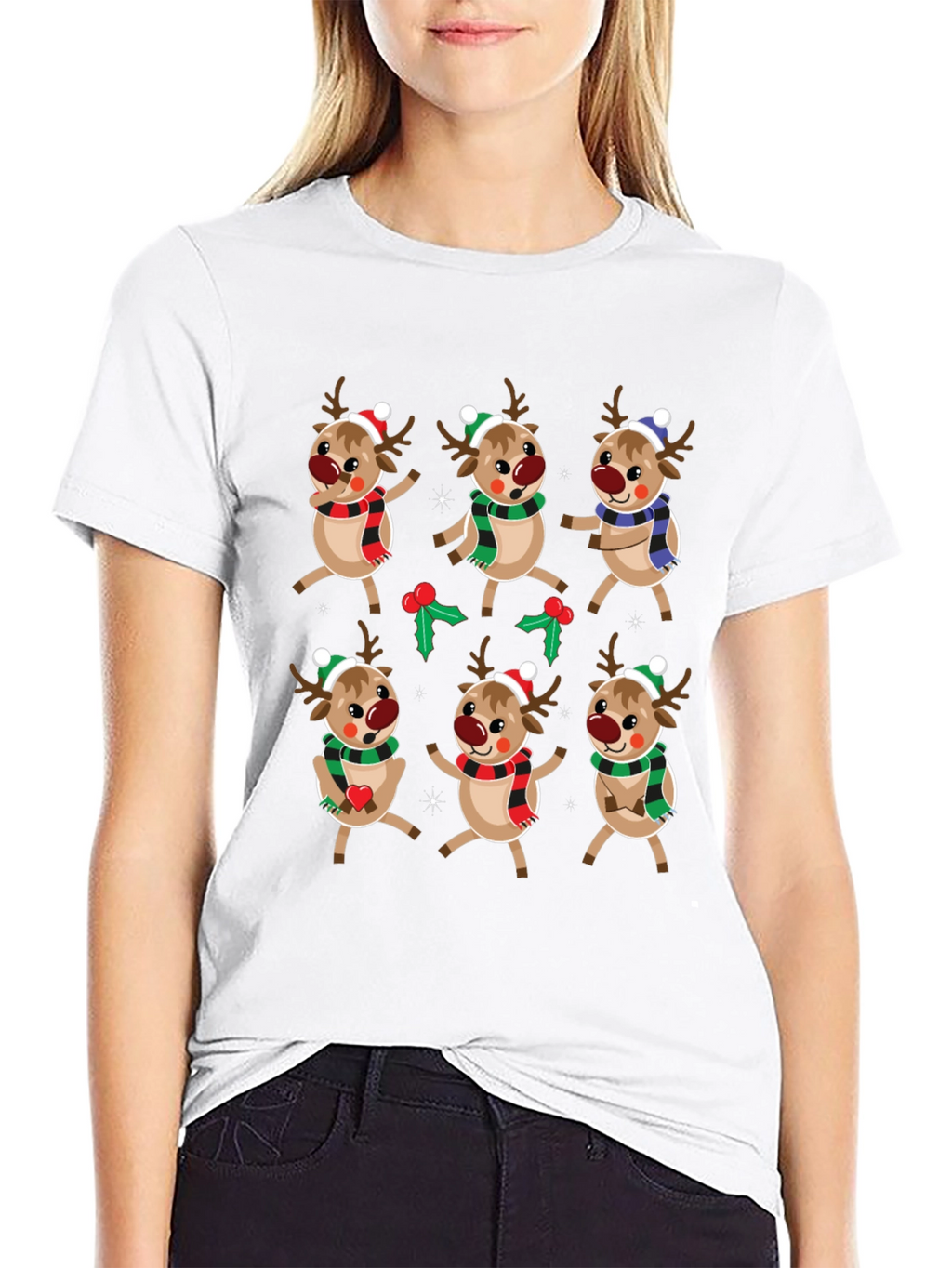 Festive Reindeer Christmas T-Shirt