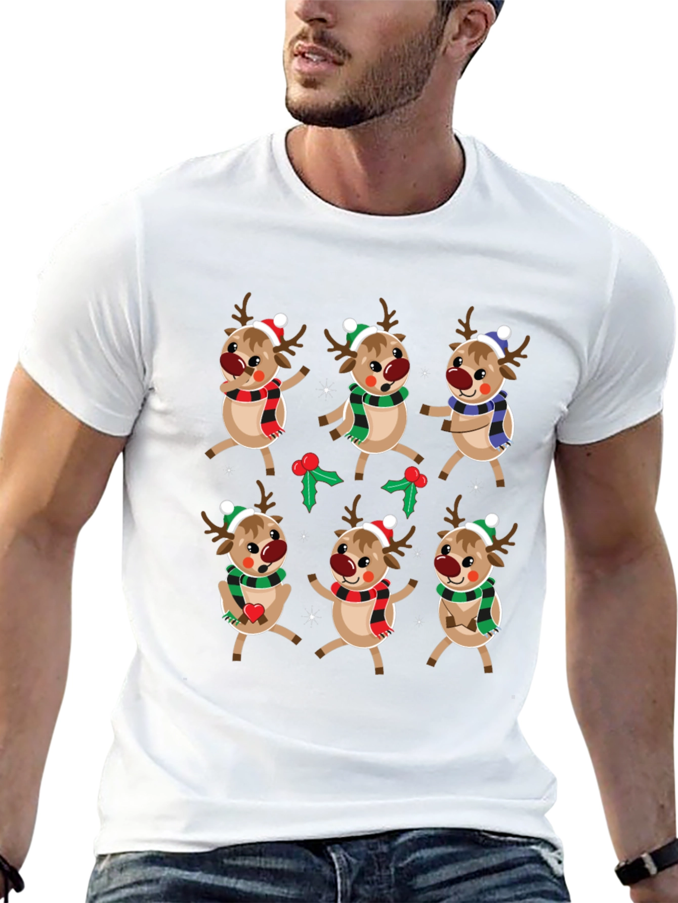 Festive Reindeer Christmas T-Shirt