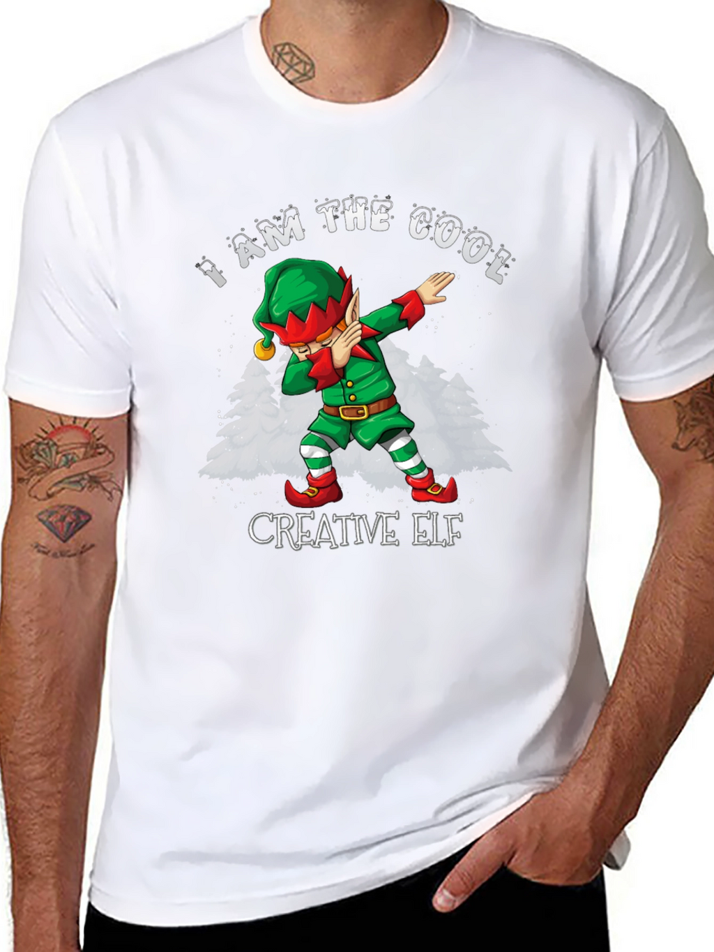 Cool Creative Elf Christmas T-Shirt
