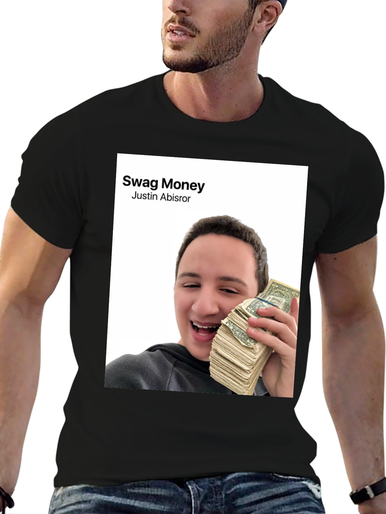 Swag Money Justin Abisror Black T-Shirt