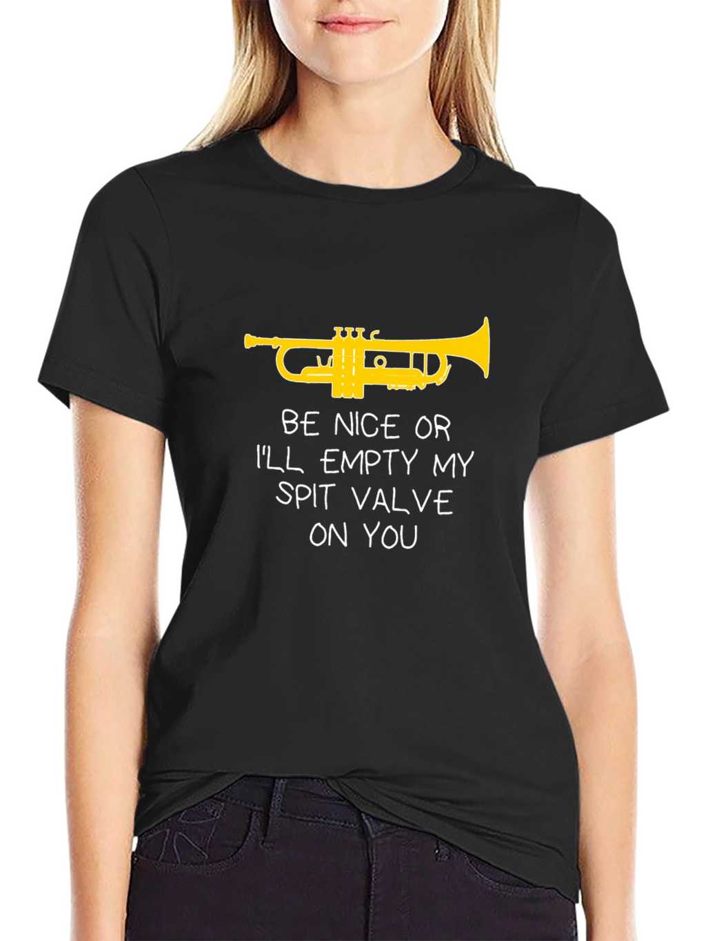 Funny Trumpet T-Shirt - Spit Valve Warning