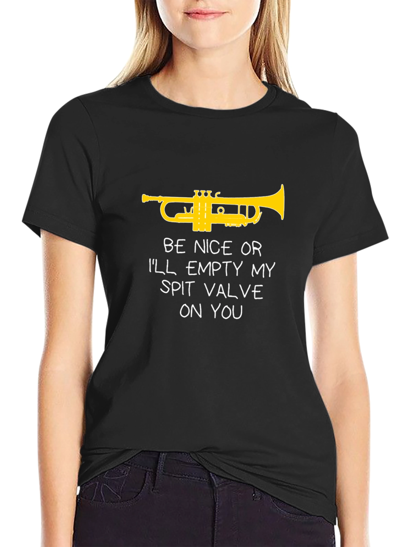 Funny Trumpet T-Shirt - Spit Valve Warning
