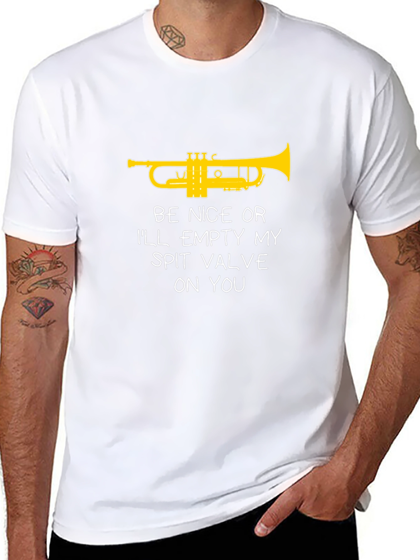Funny Trumpet T-Shirt - Spit Valve Warning
