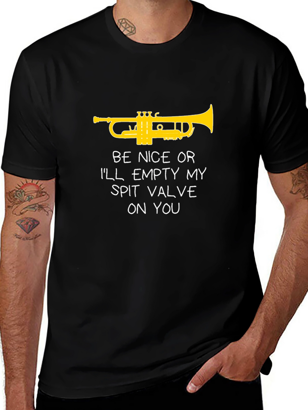 Funny Trumpet T-Shirt - Spit Valve Warning