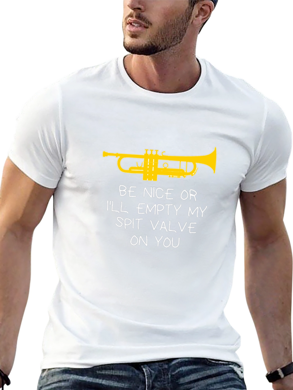 Funny Trumpet T-Shirt - Spit Valve Warning