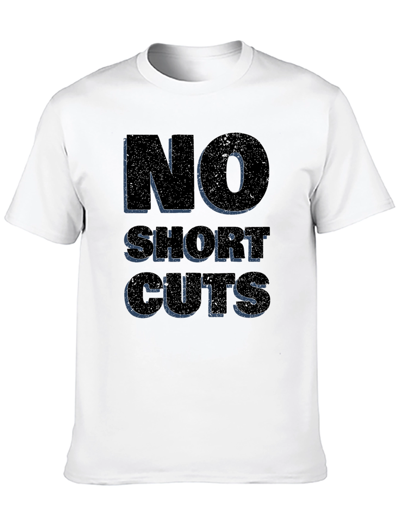No Shortcuts Graphic Tee - Black Casual T-Shirt