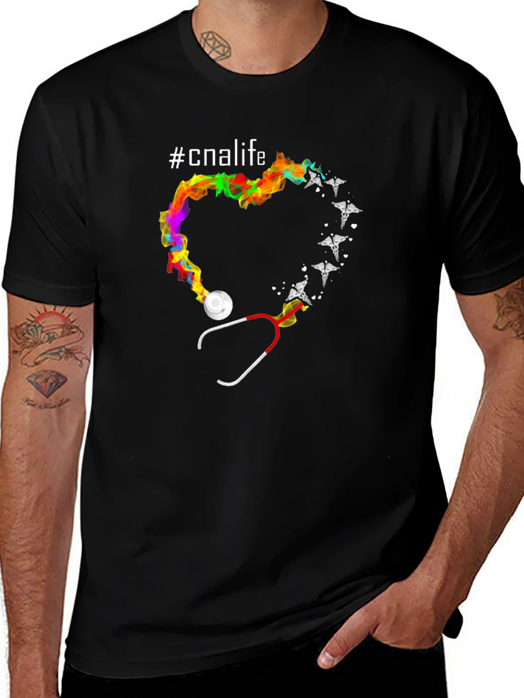 CNA Life Stethoscope Heart T-Shirt