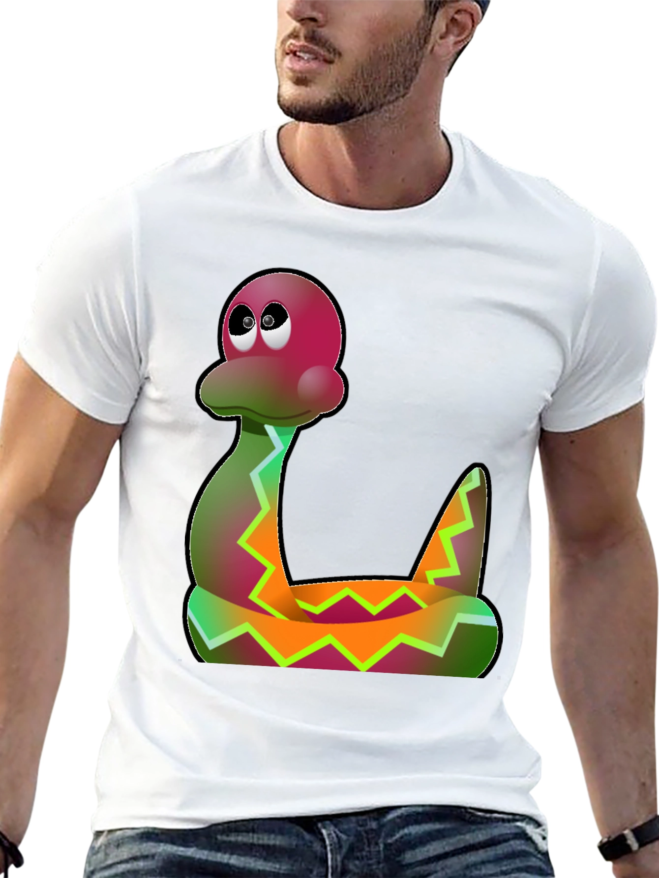 Cartoon Snake T-Shirt - Funky Design