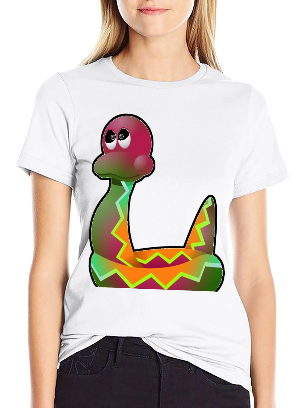 Cartoon Snake T-Shirt - Funky Design