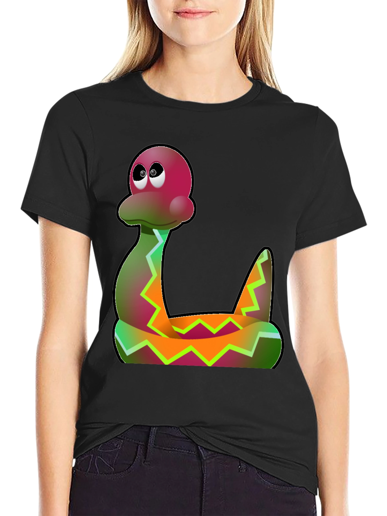 Cartoon Snake T-Shirt - Funky Design