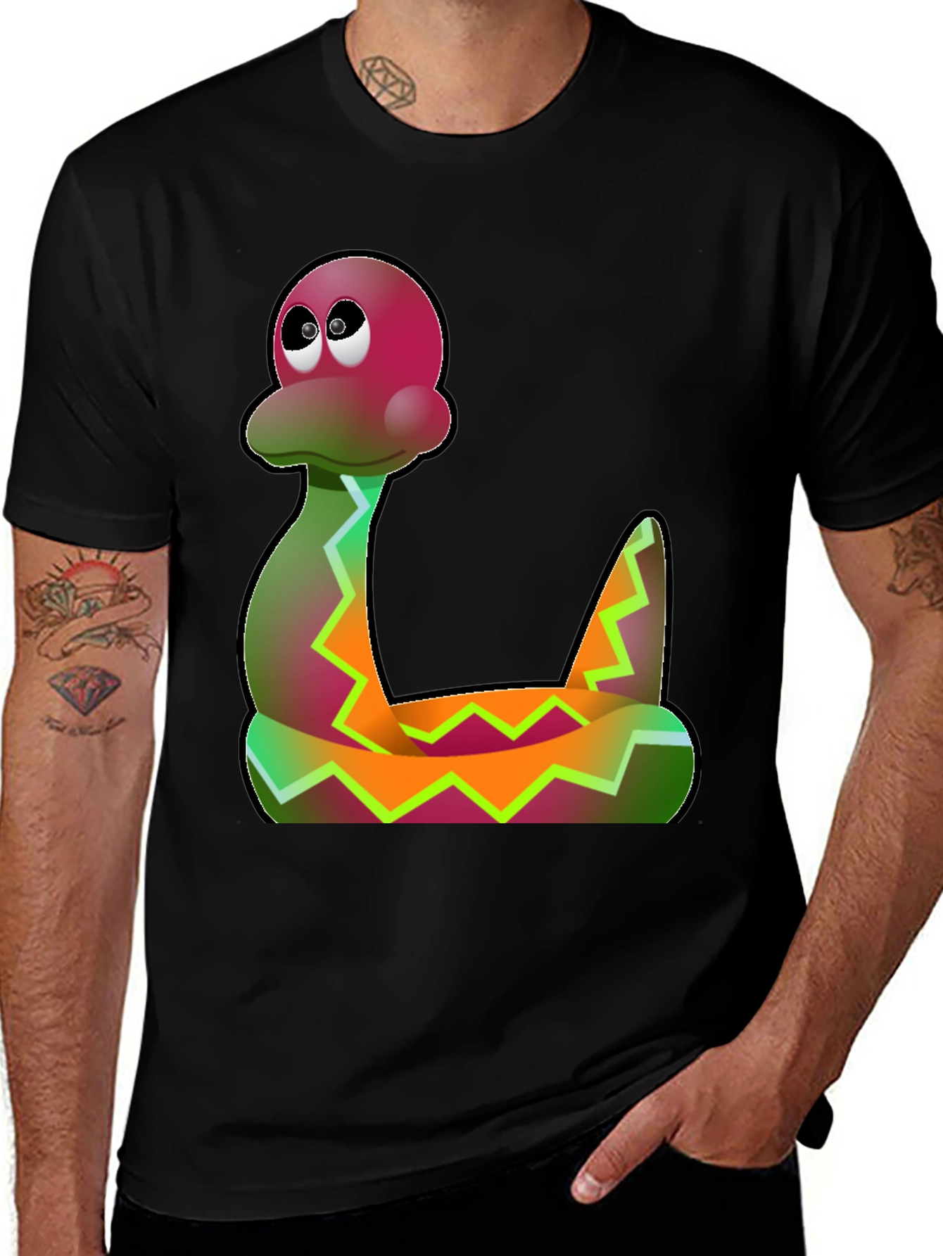 Cartoon Snake T-Shirt - Funky Design