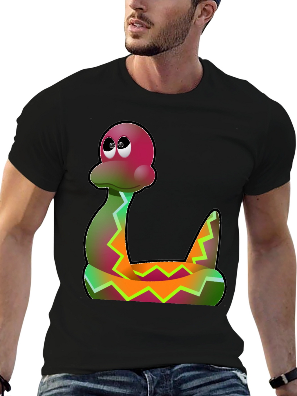 Cartoon Snake T-Shirt - Funky Design