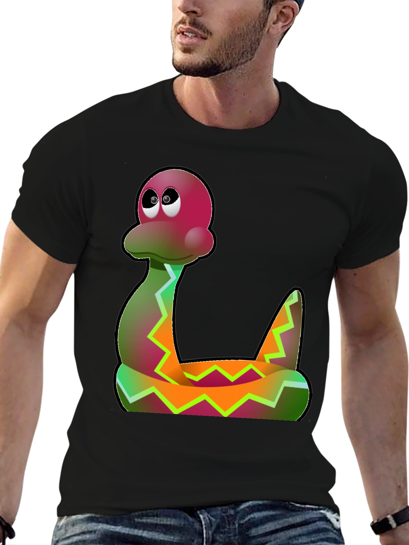 Cartoon Snake T-Shirt - Funky Design