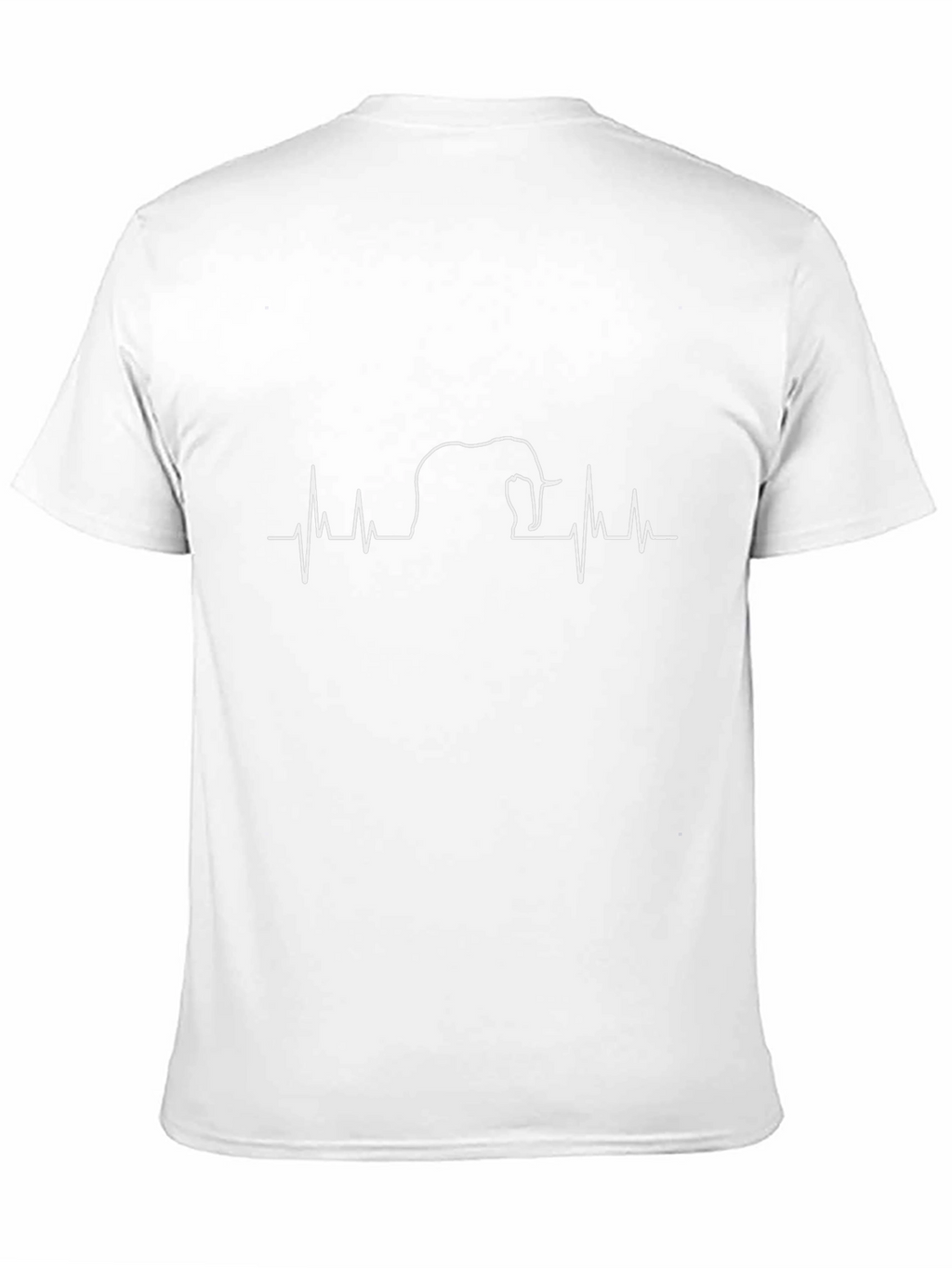 Elephant Heartbeat Graphic T-Shirt - Stylish Animal Lover Tee