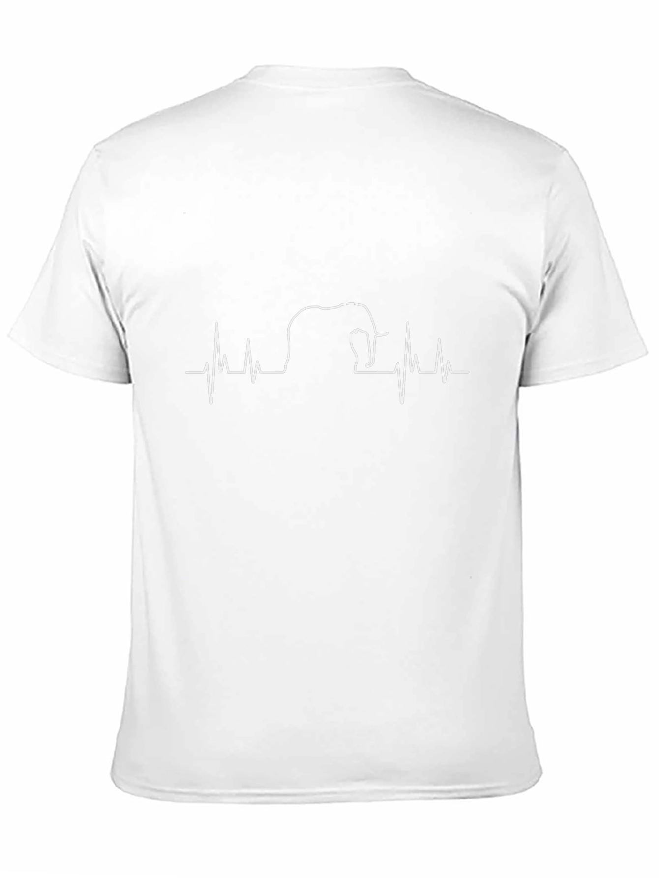 Elephant Heartbeat Graphic T-Shirt - Stylish Animal Lover Tee