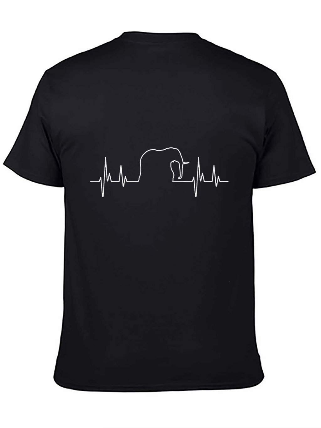 Elephant Heartbeat Graphic T-Shirt - Stylish Animal Lover Tee