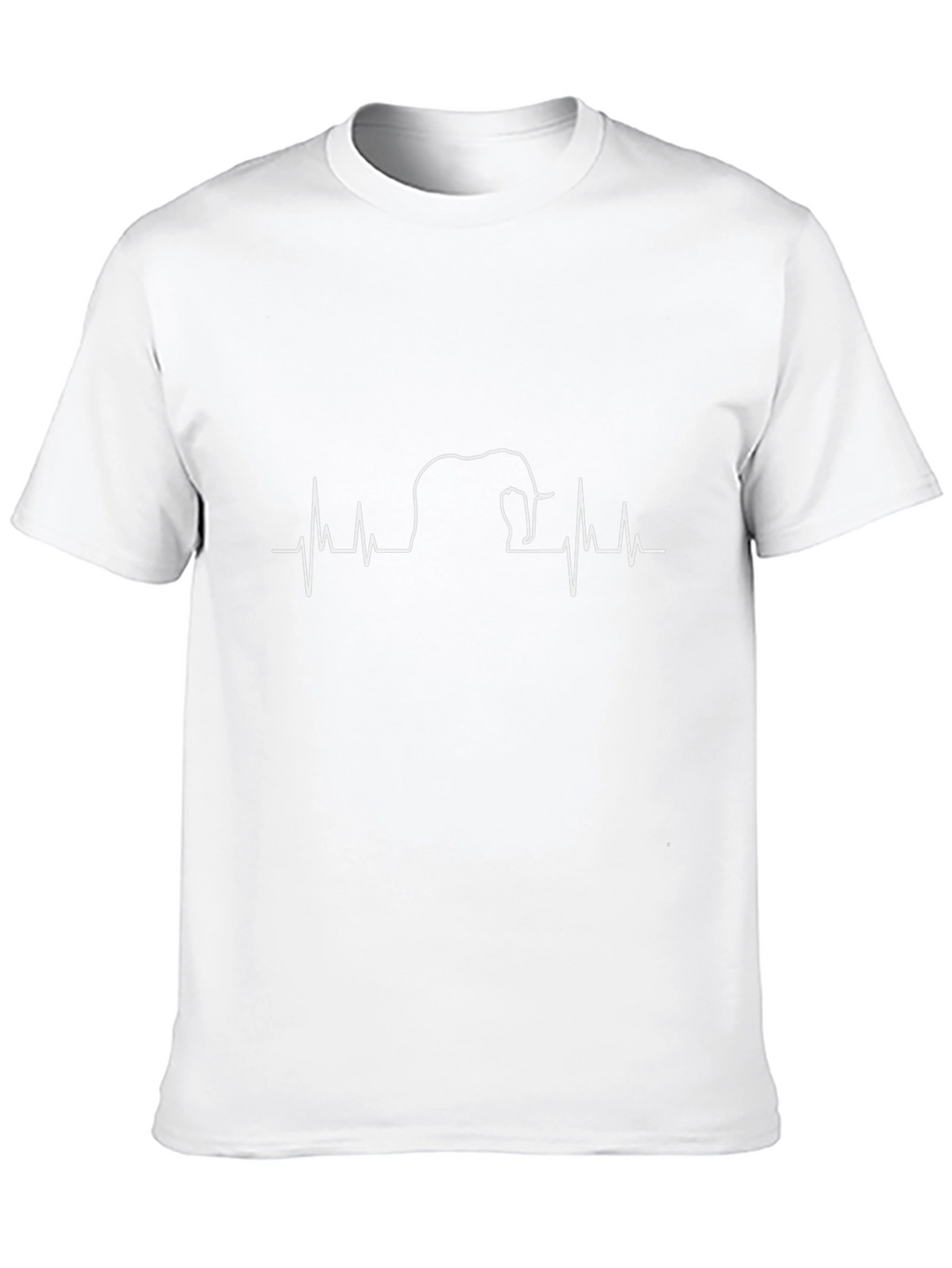 Elephant Heartbeat Graphic T-Shirt - Stylish Animal Lover Tee