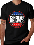 Christian Drummer Graphic T-Shirt