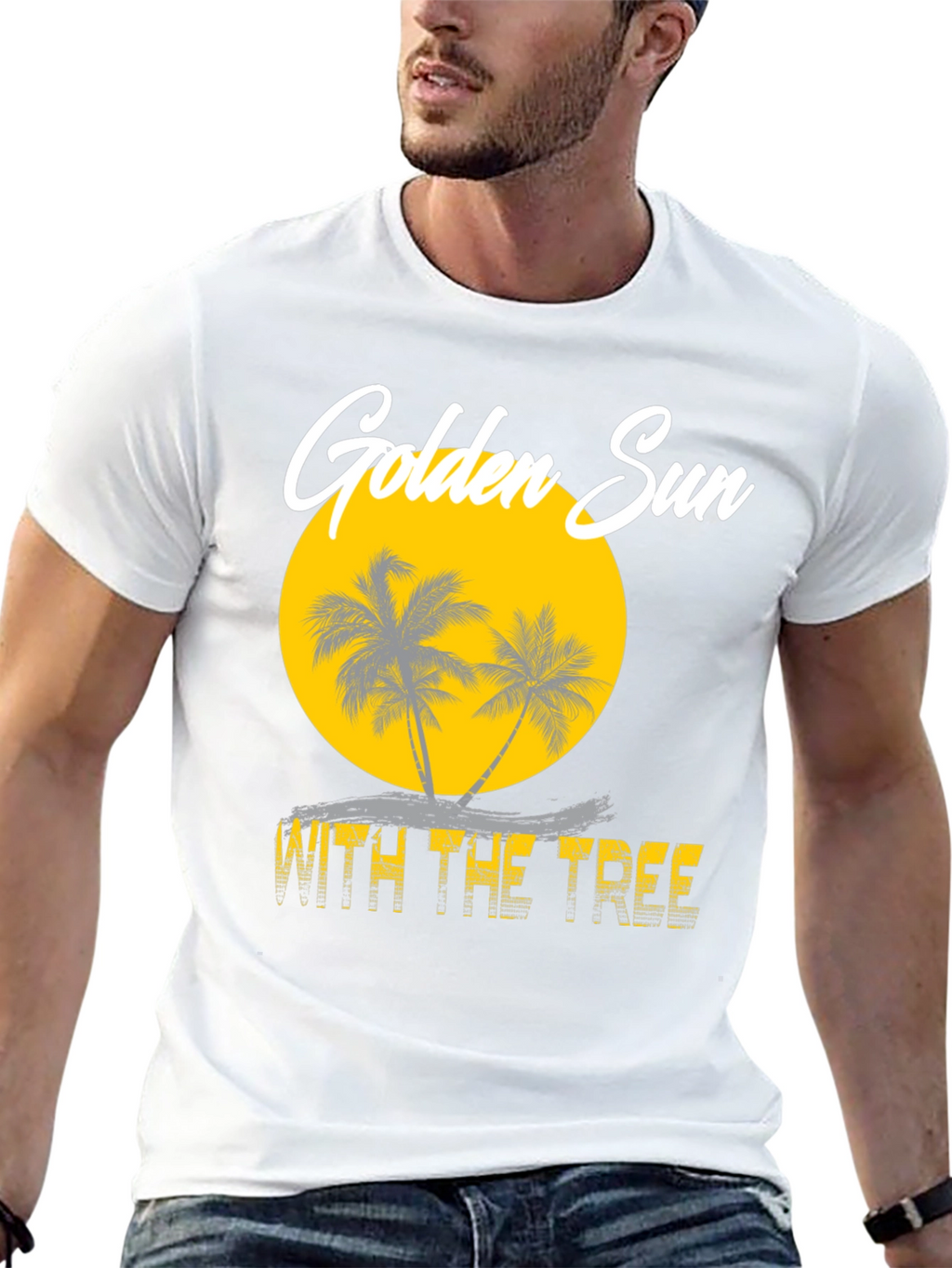 Golden Sun With The Tree Graphic Tee