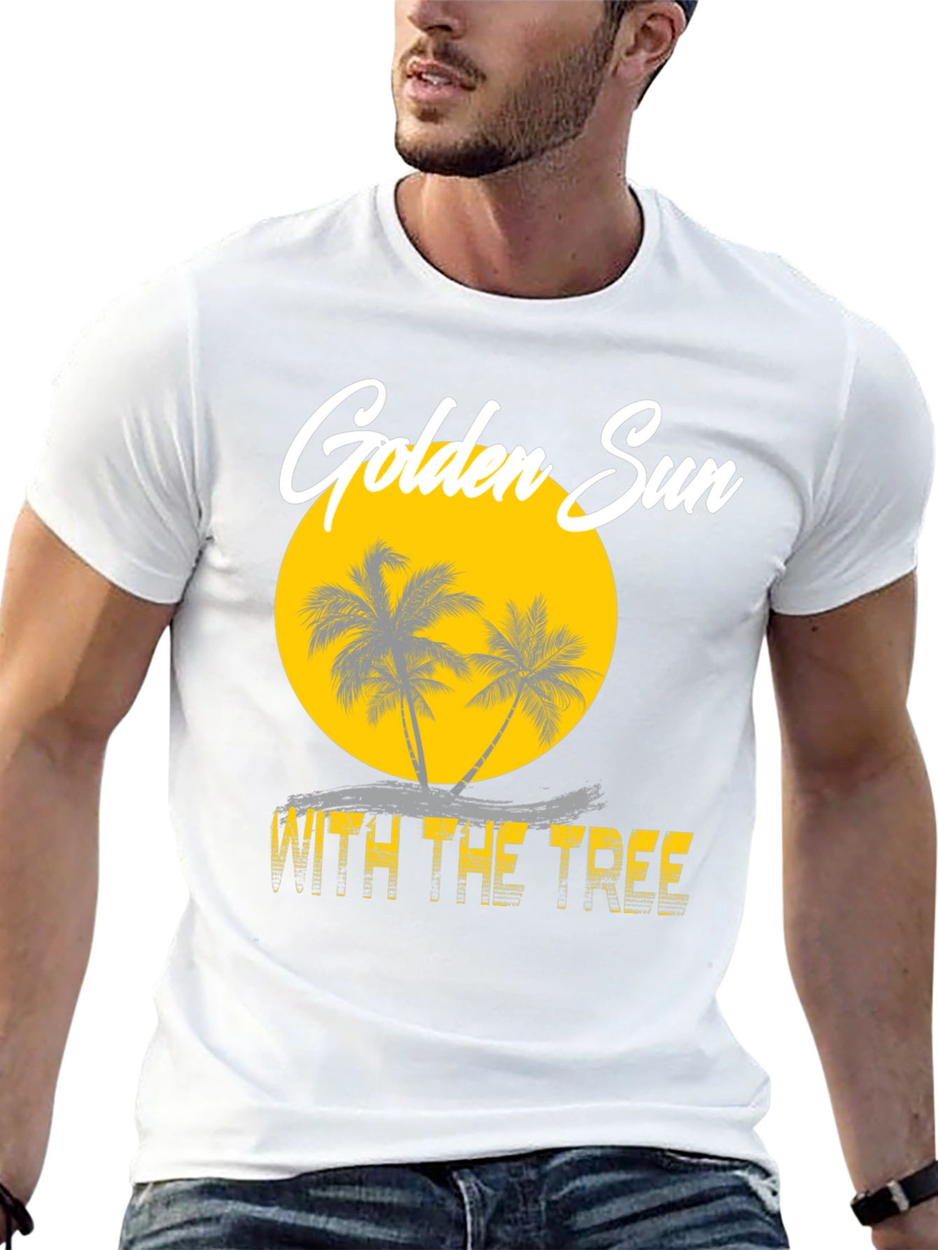 Golden Sun With The Tree Graphic Tee