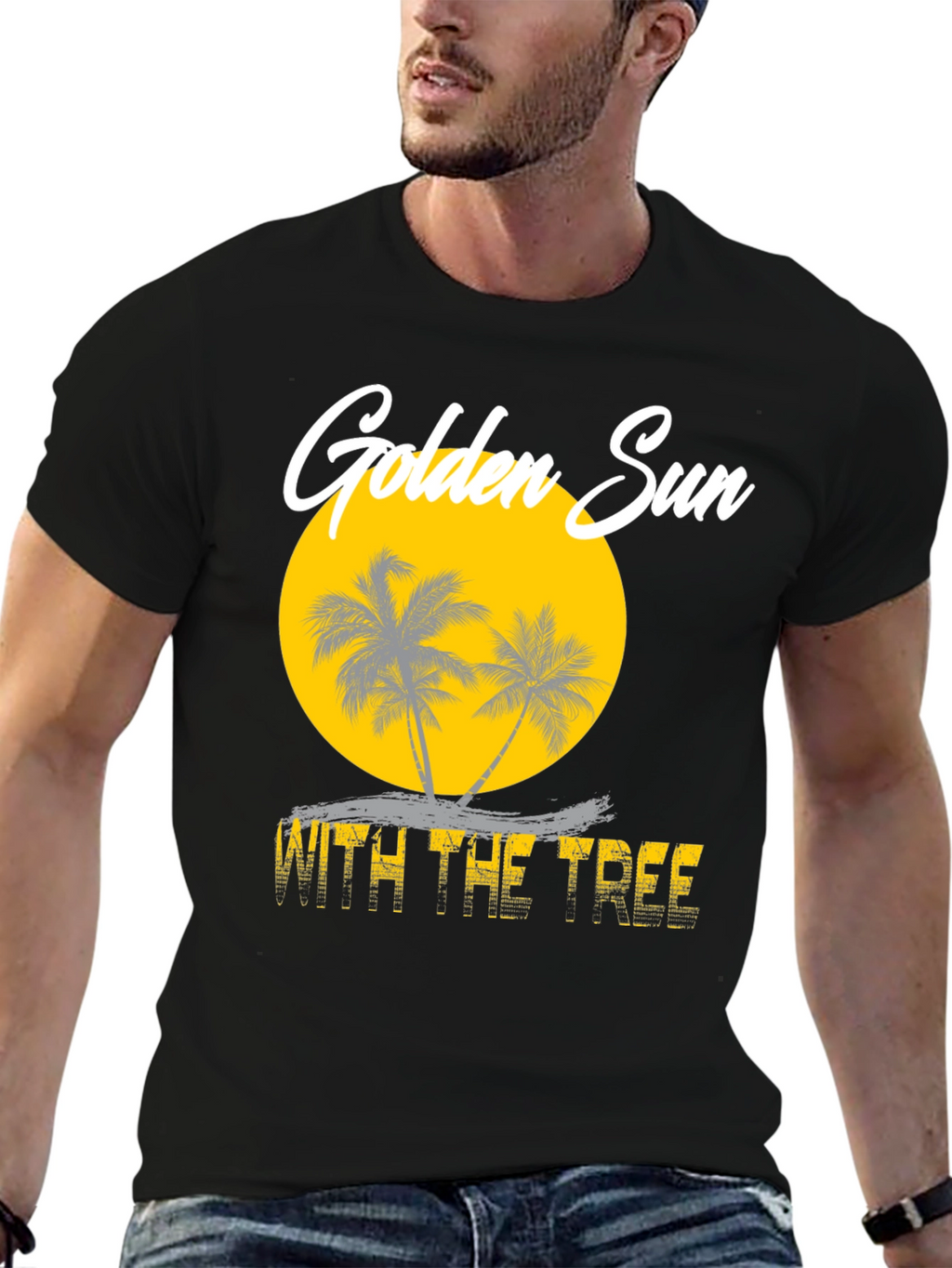 Golden Sun With The Tree Graphic Tee