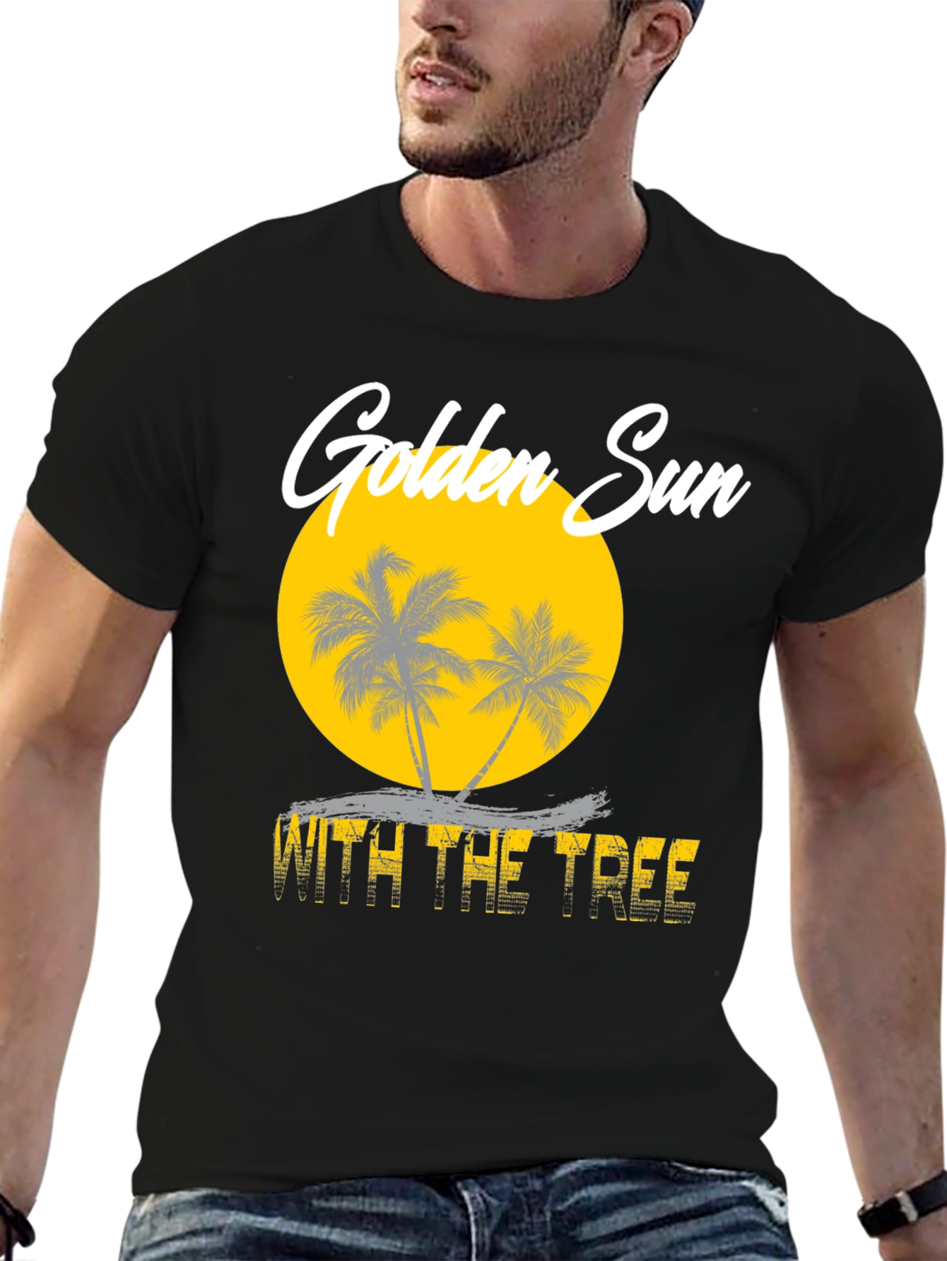 Golden Sun With The Tree Graphic Tee