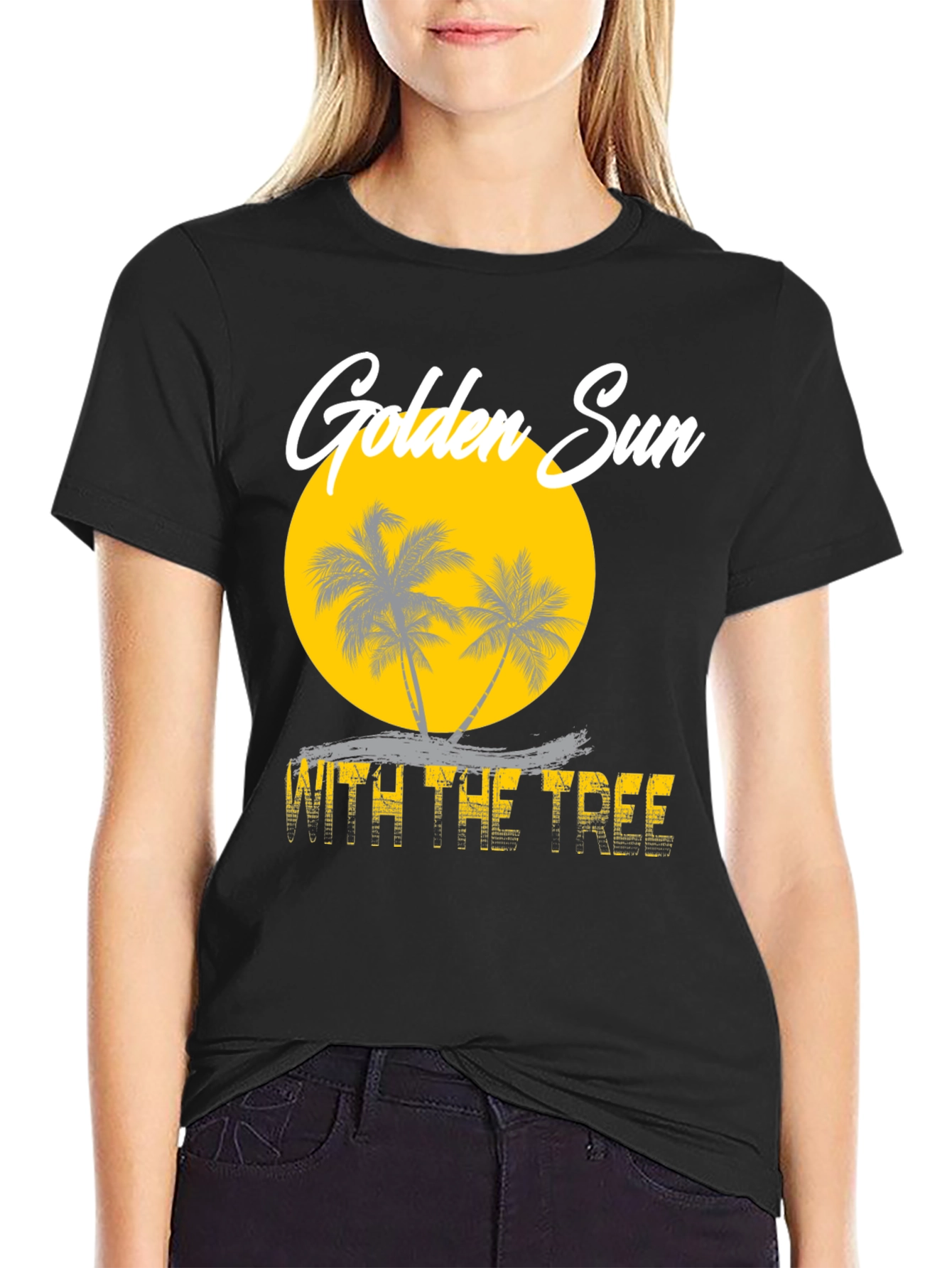 Golden Sun With The Tree Graphic Tee