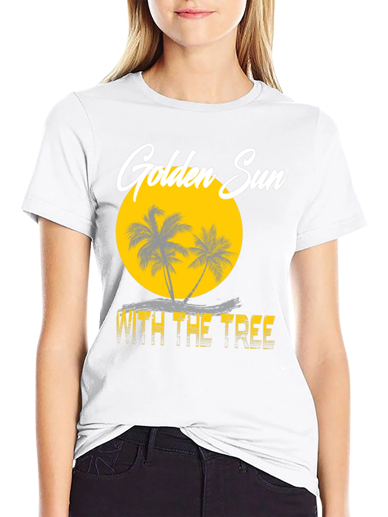 Golden Sun With The Tree Graphic Tee