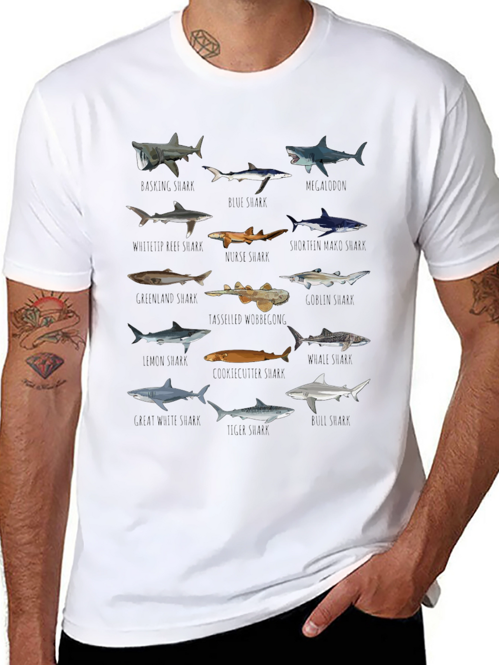 Sharks of the World Graphic Tee