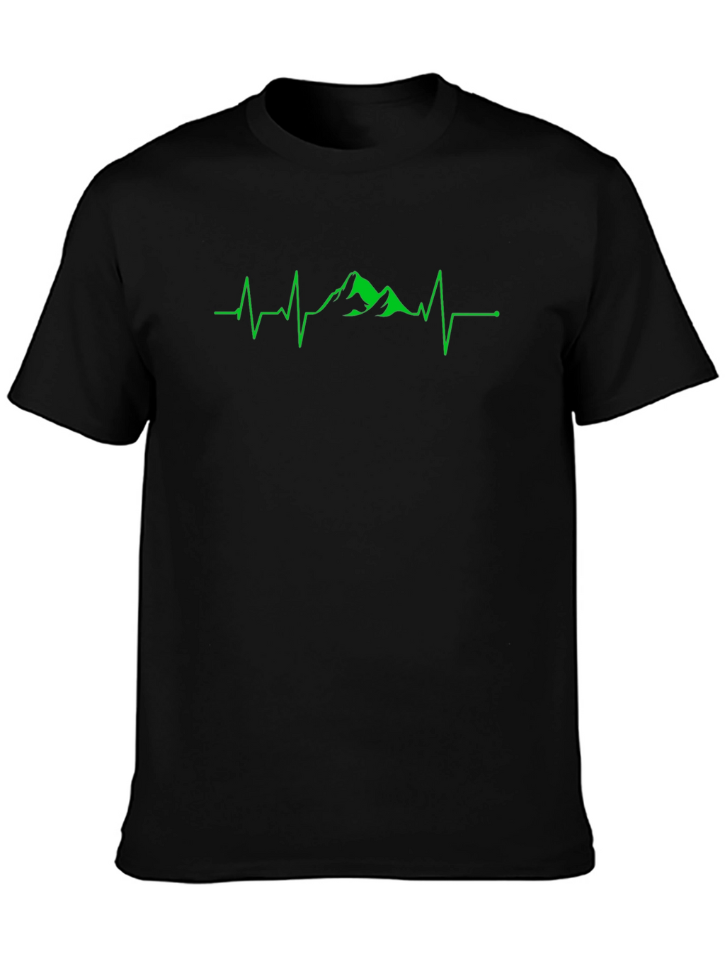 Mountain Heartbeat Graphic T-Shirt - Black