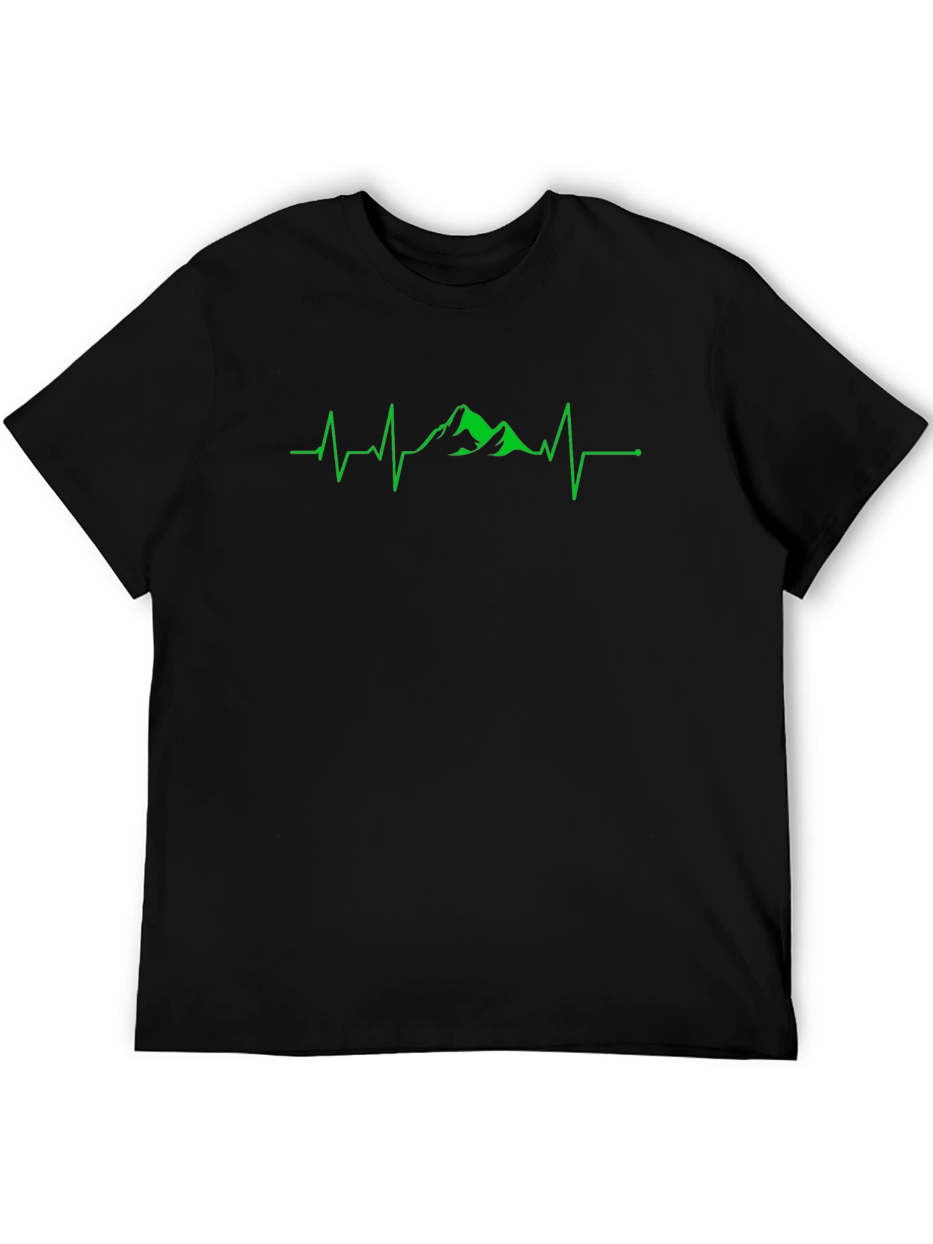Mountain Heartbeat Graphic T-Shirt - Black