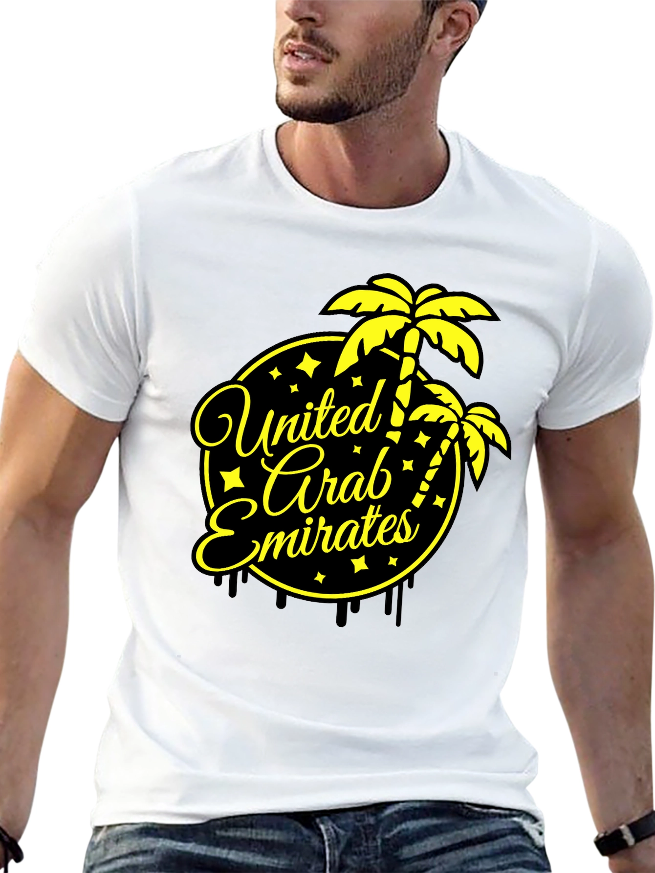 United Arab Emirates Palm Tree Graphic T-Shirt