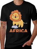 Africa Lion Graphic Tee - Soft Cotton Comfort
