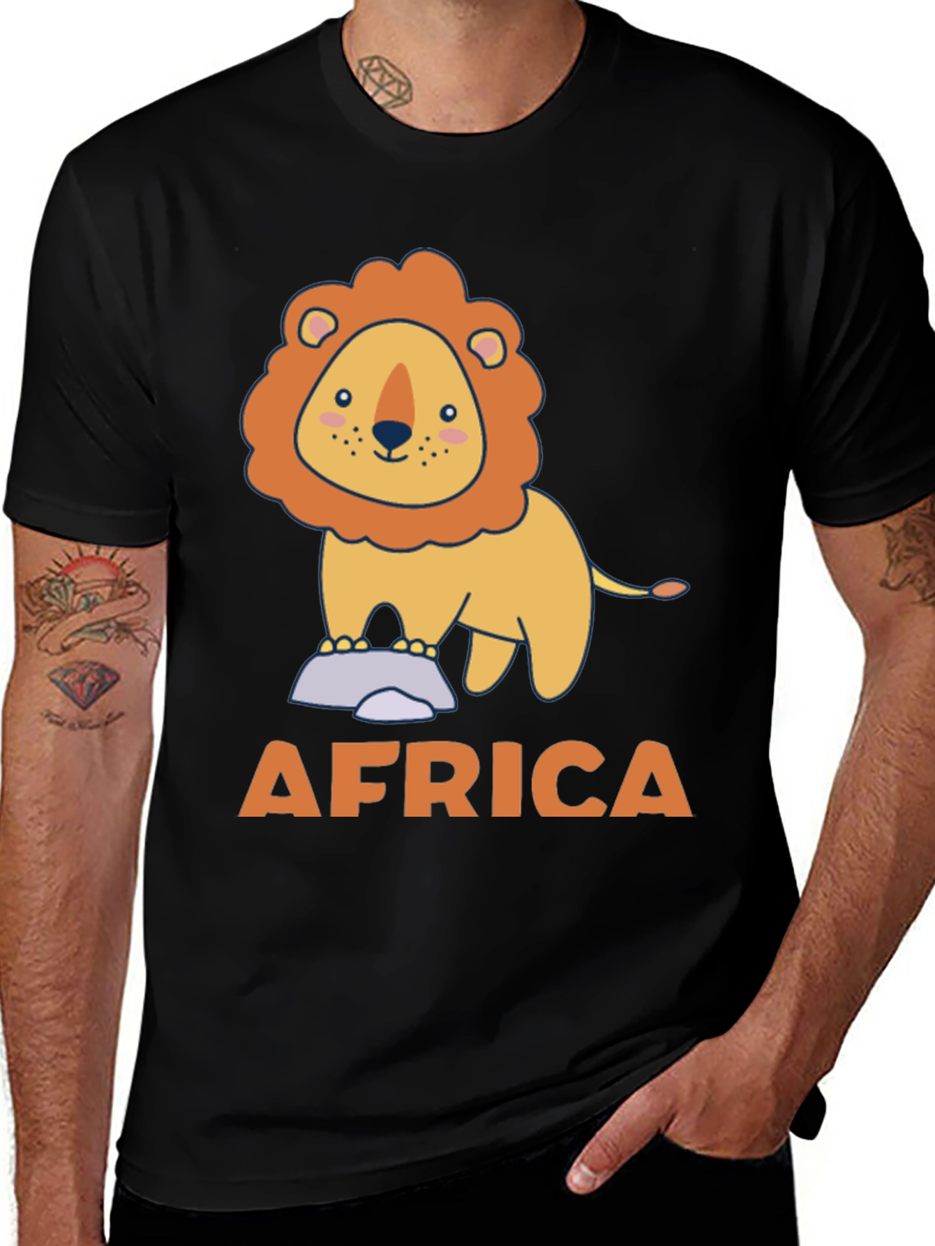 Africa Lion Graphic Tee - Soft Cotton Comfort