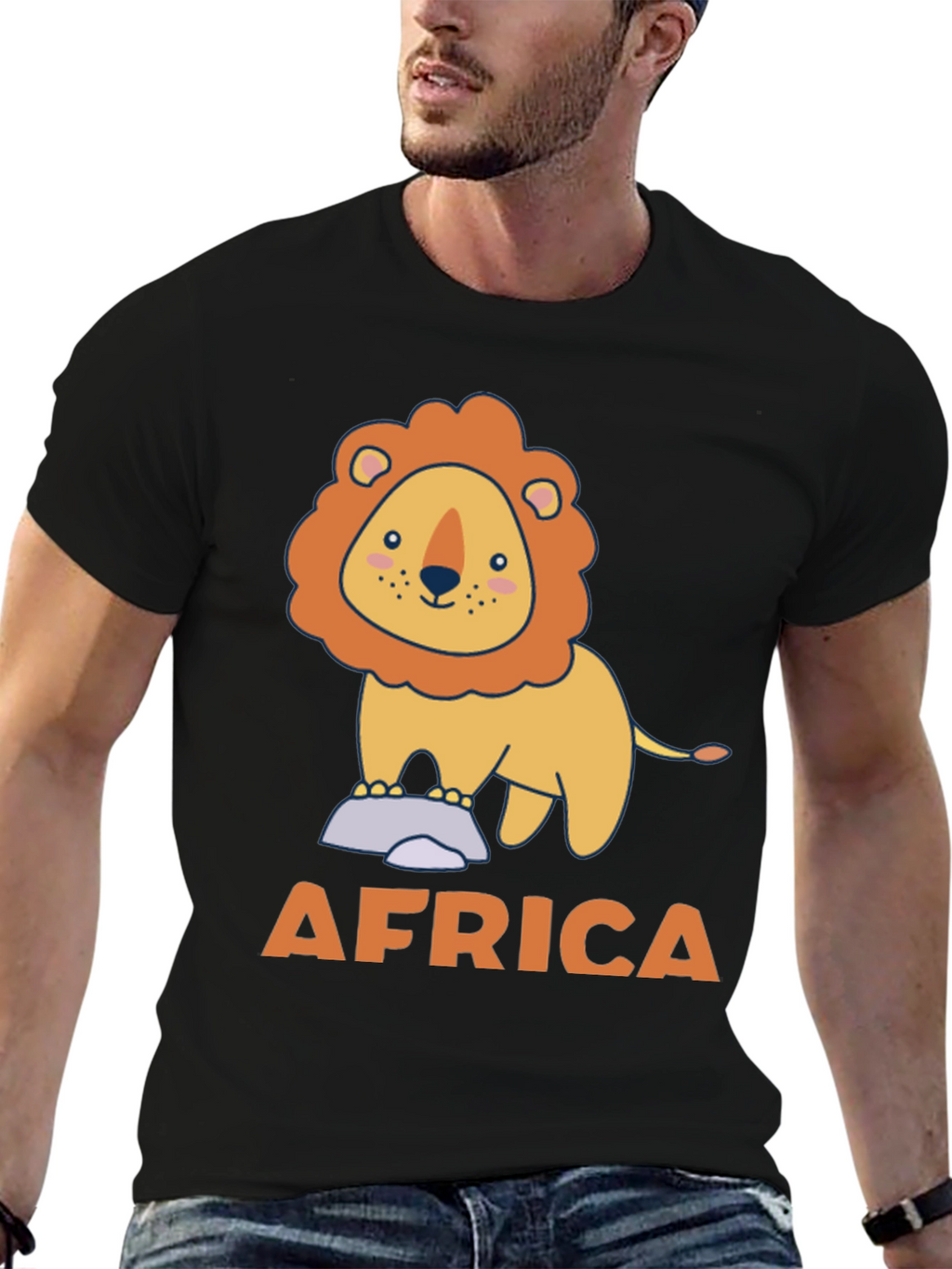 Africa Lion Graphic Tee - Soft Cotton Comfort