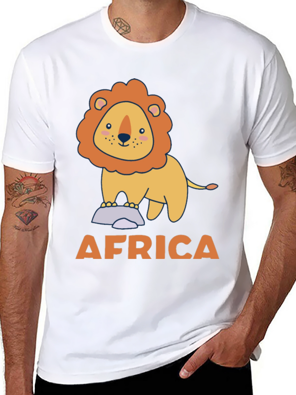 Africa Lion Graphic Tee - Soft Cotton Comfort