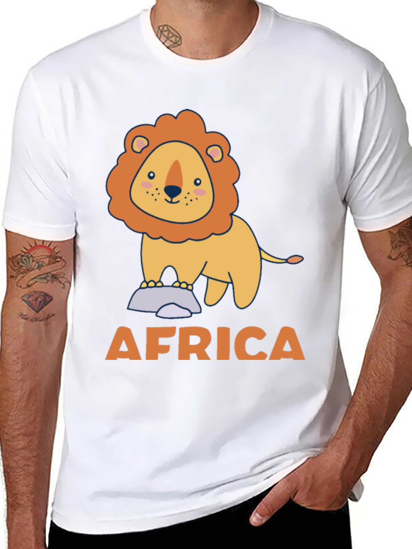 Africa Lion Graphic Tee - Soft Cotton Comfort
