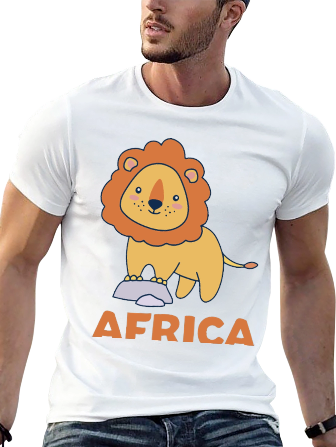 Africa Lion Graphic Tee - Soft Cotton Comfort