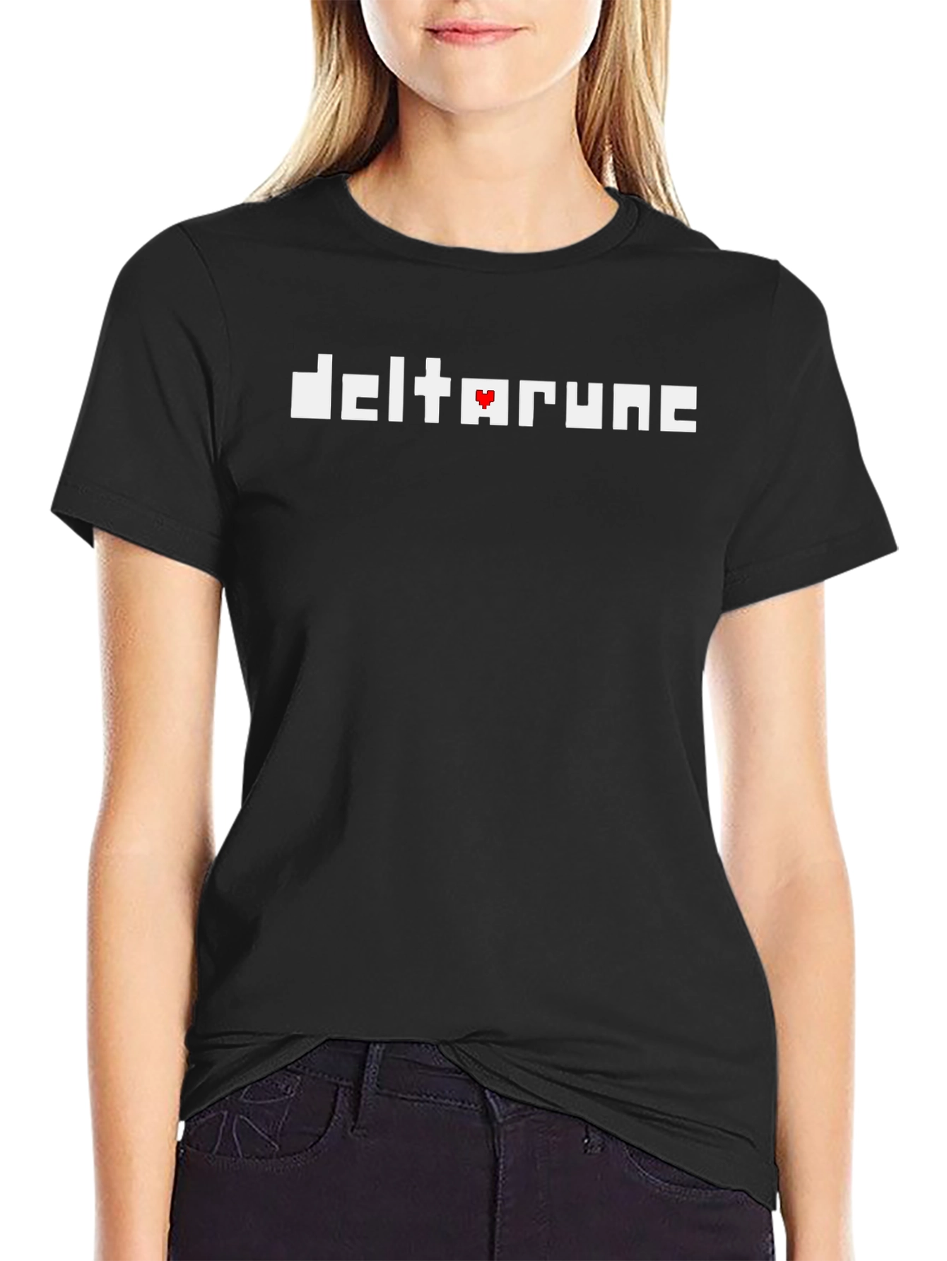 Deltarune Pixel Logo Black T-Shirt