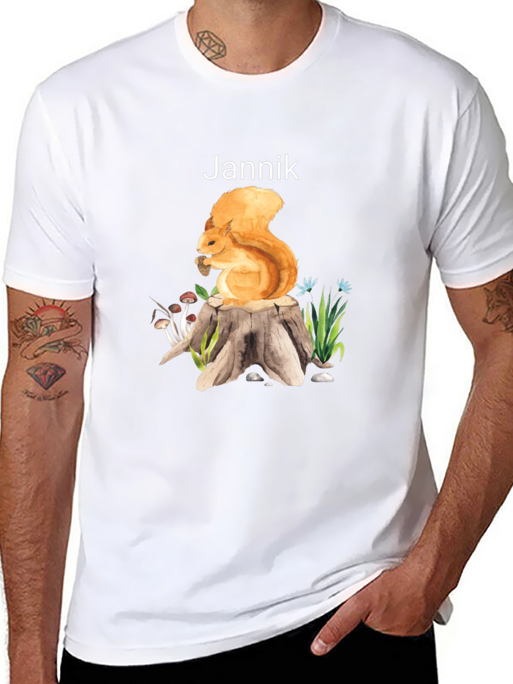 Squirrel on Stump Graphic Tee - Jannik